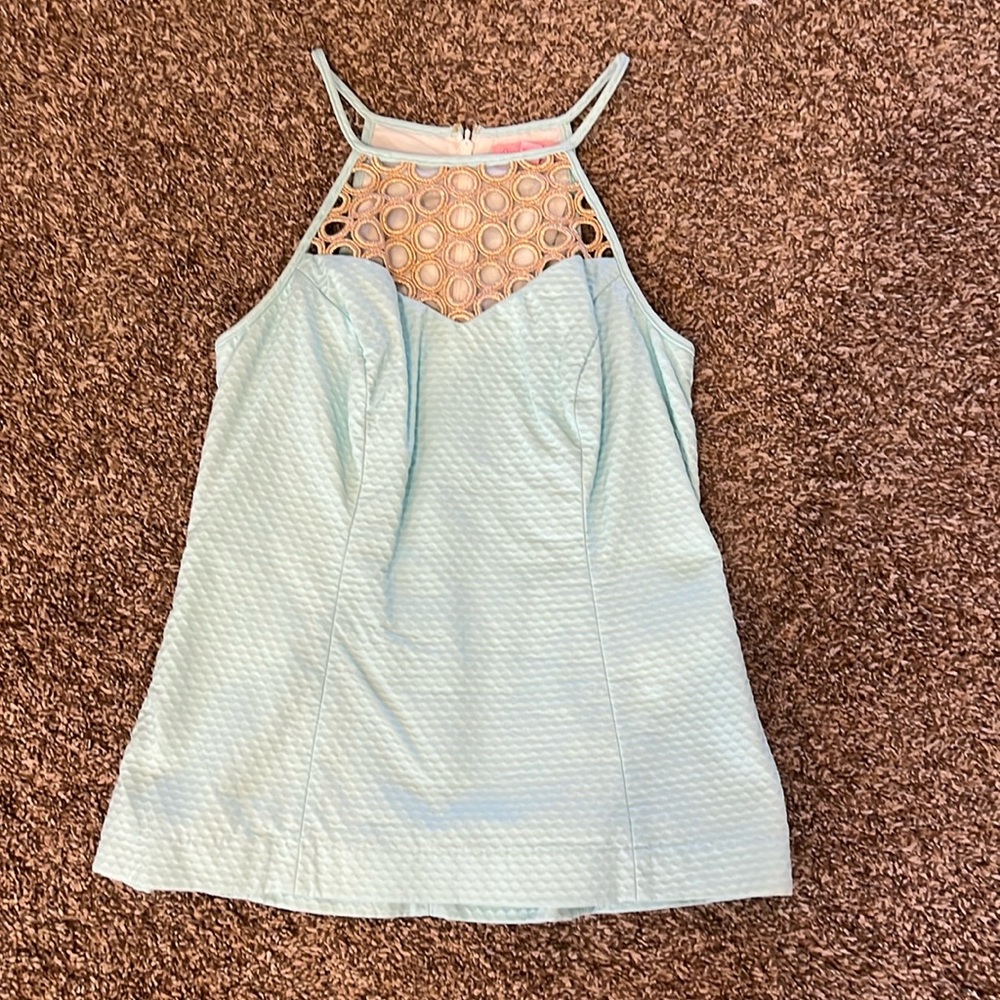 EUC Lilly Pulitzer blue top size 2